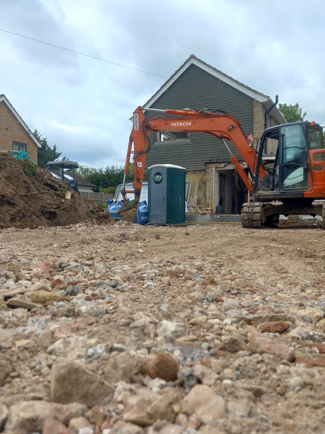 Construction toilet unit on site