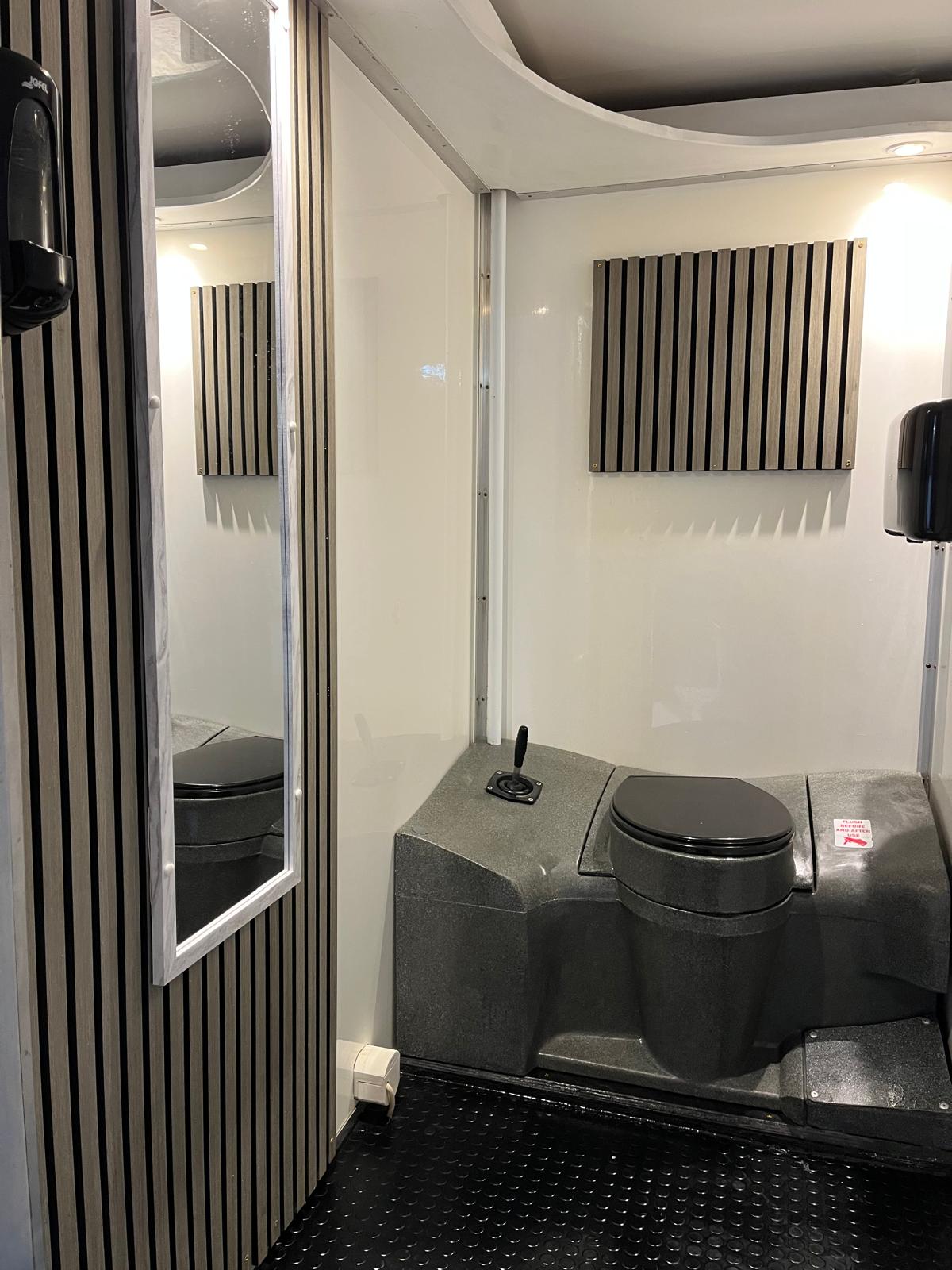 Toilet trailer interior
